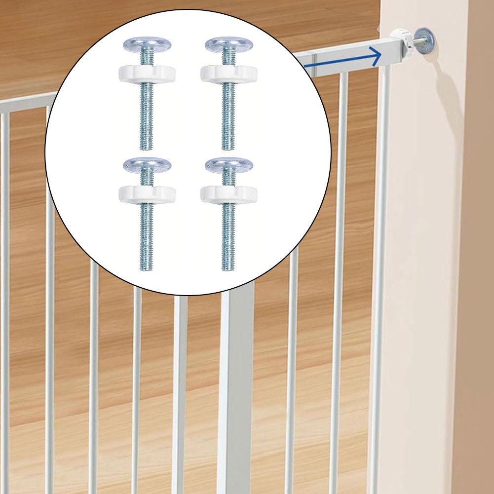 Pet Door Adjusting Bolts 4pcs Stainless Steel with Non Slip Rubber End 4.7 inch