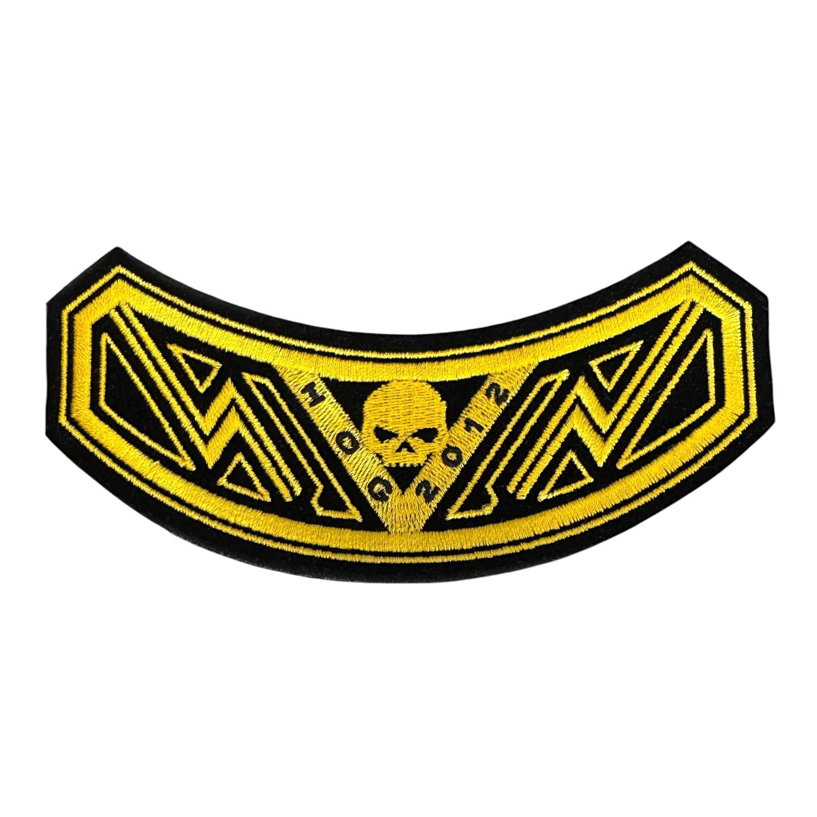 2012 Harley Davidson Owners Group HOG Annual Membership Rocker Patch Skull