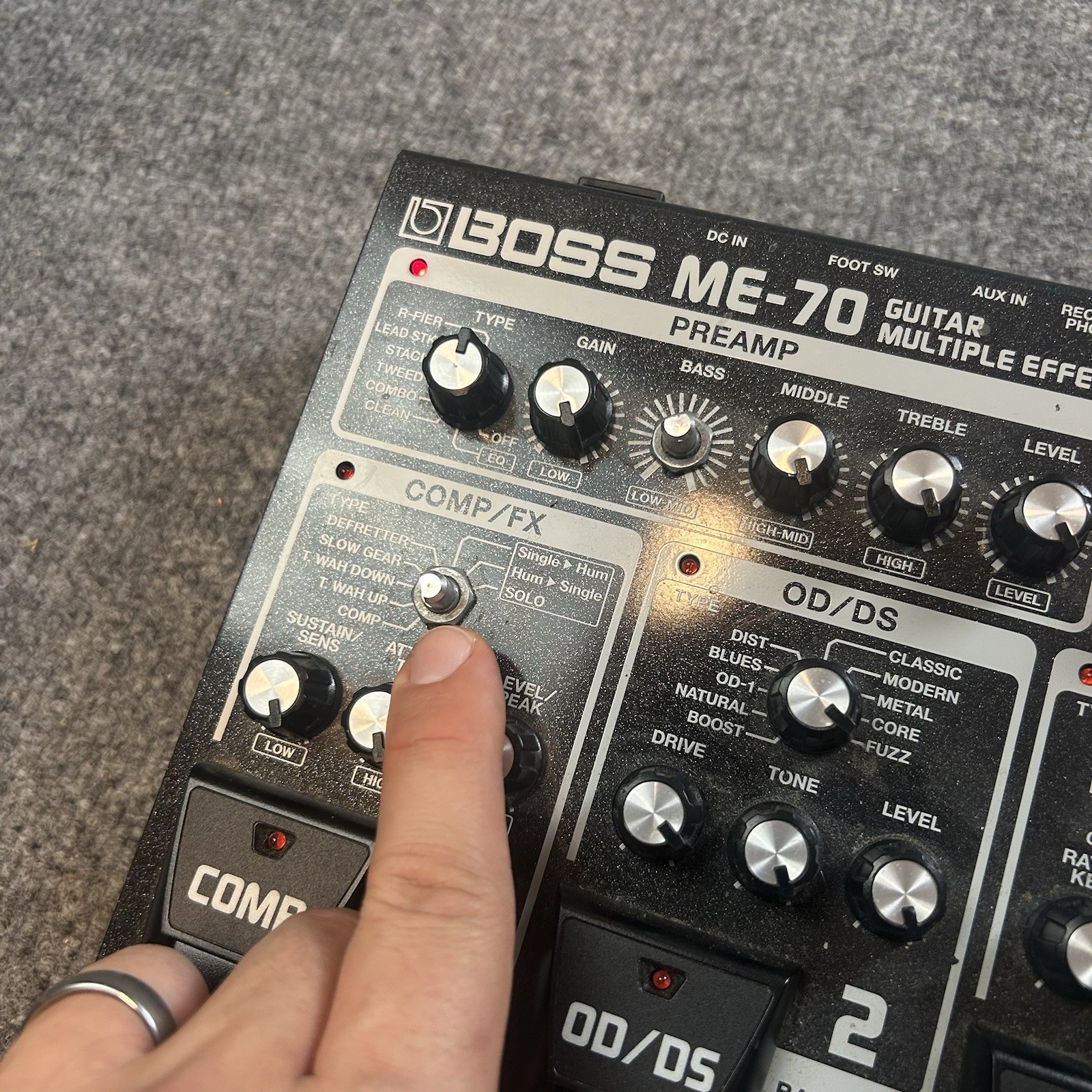 Boss ME-70 Multiple Effects Guitar Pedal Tested And Working No Cords