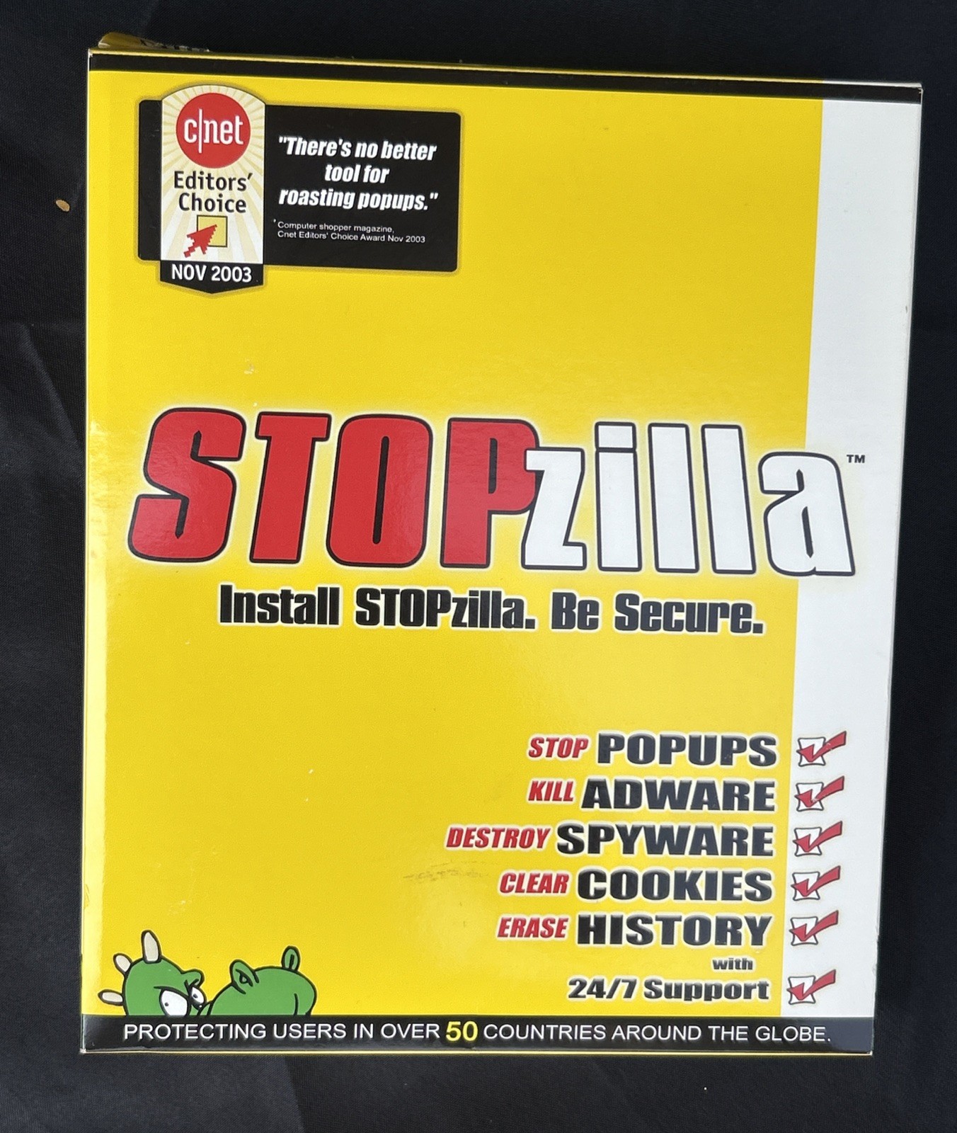 Stopzilla The Ultimate Popup Blocker Early 2000s Vtg  Software Included (1) Disc