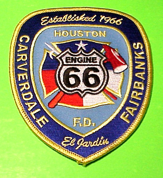 HOUSTON  TEXAS  CARVERDALE / FAIRBANKS  4 1/2"  FIRE DEPT  PATCH  FREE SHIPPING!