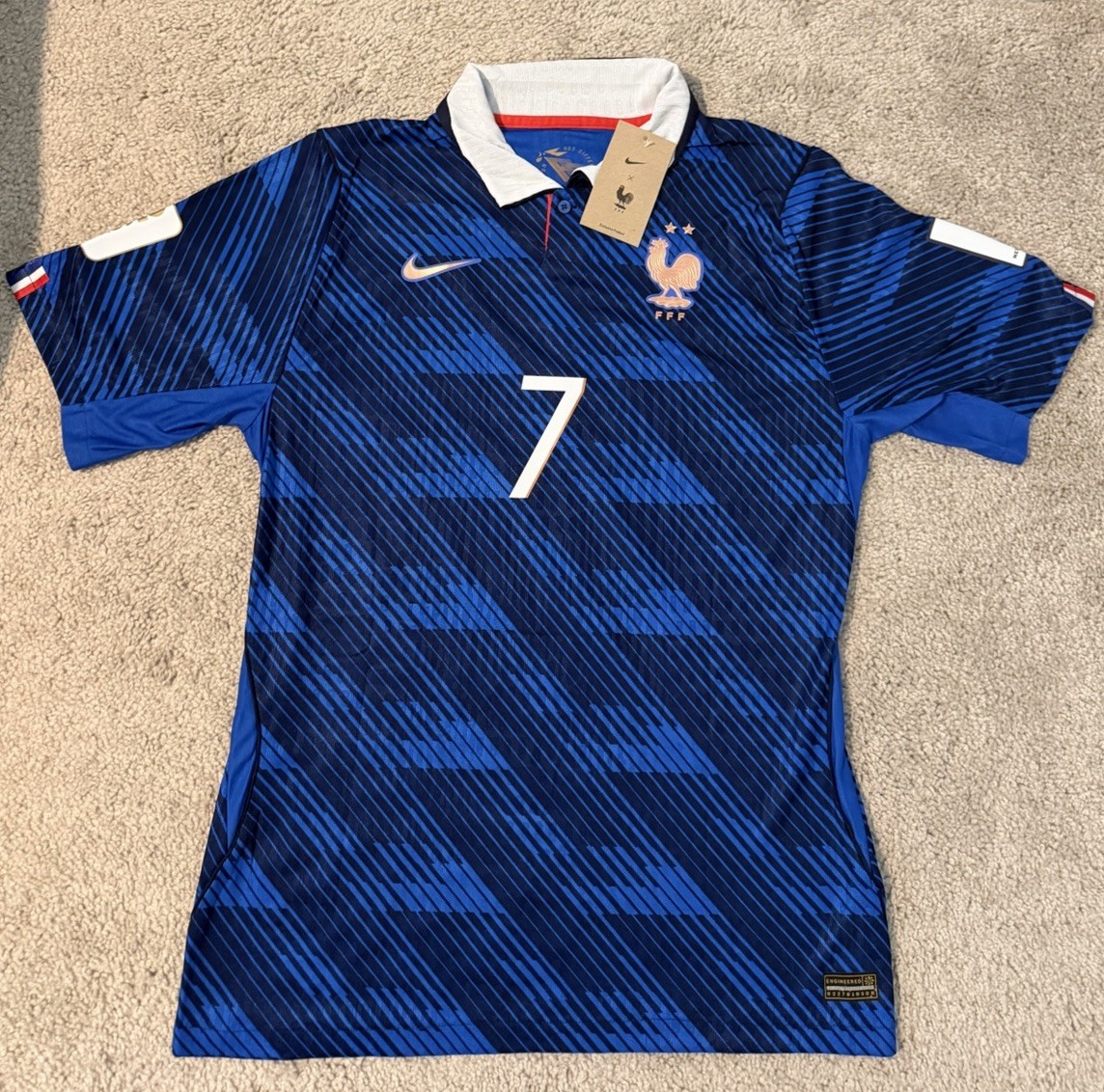 Ousmane Dembele France World Cup Home Jersey “Player Version” Size L