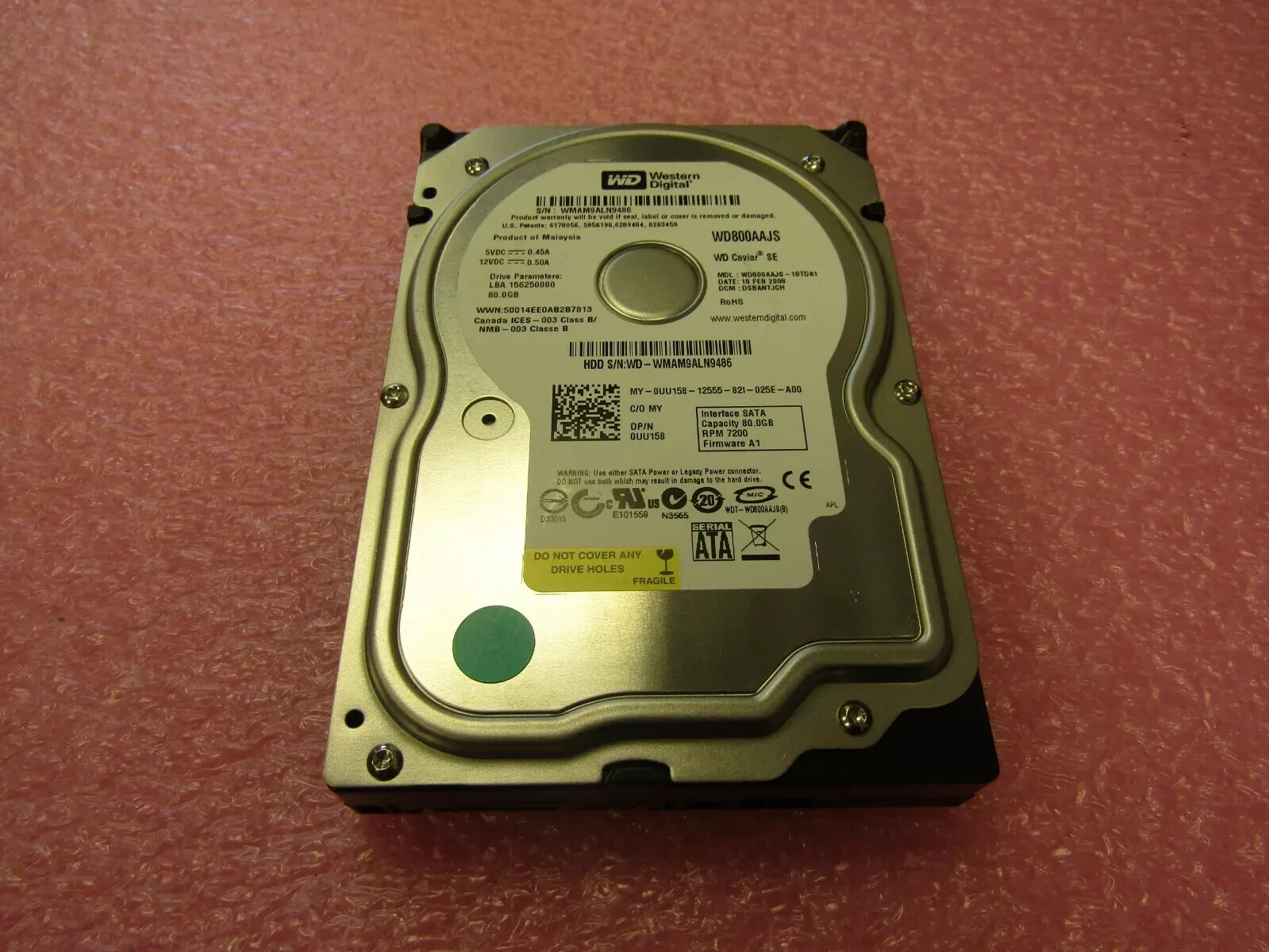 UU158 DELL 80GB 7.2K SATA 3.5" LFF HDD P