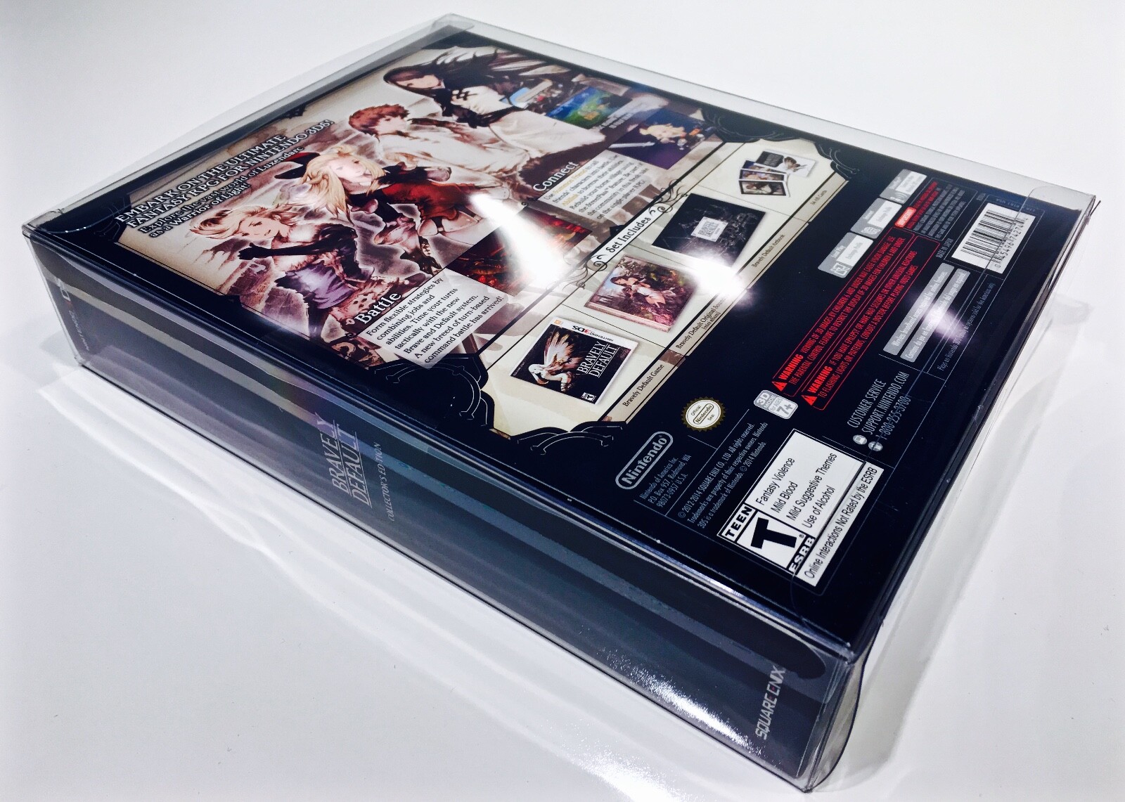 1 Box Protector BRAVELY DEFAULT Nintendo 3DS Custom Clear Plastic Display Case