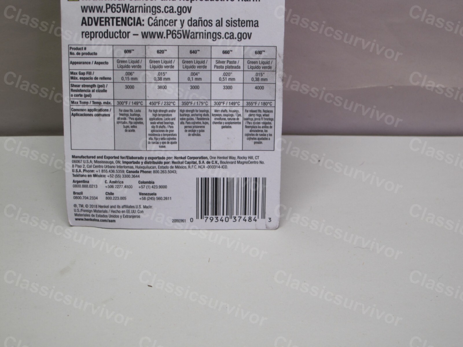 Loctite 37484 36ml Sleeve Retainer #640