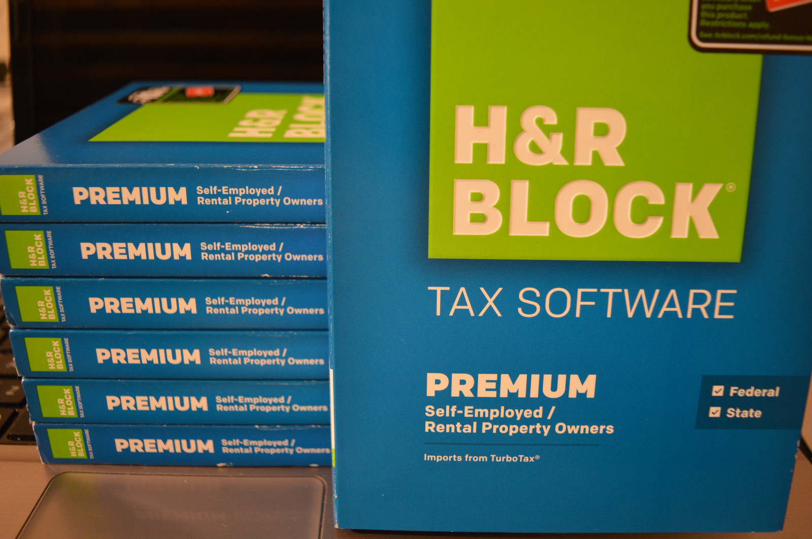 2014 H&R Premium Federal & State turbo Schedule C Rental/Investment Tax Cut Box