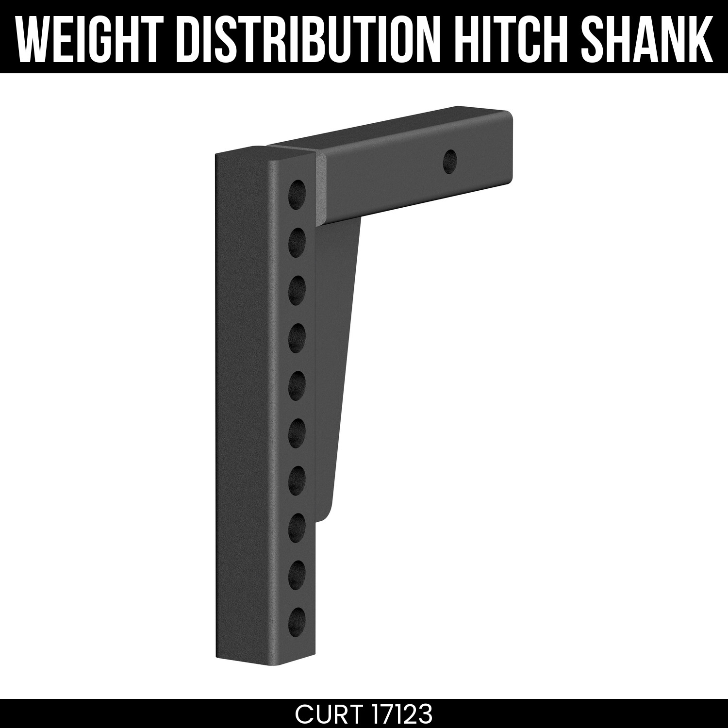 CURT Replacement Weight Distribution Shank 2 In Receiver 7 In Drop 10.5 In Rise