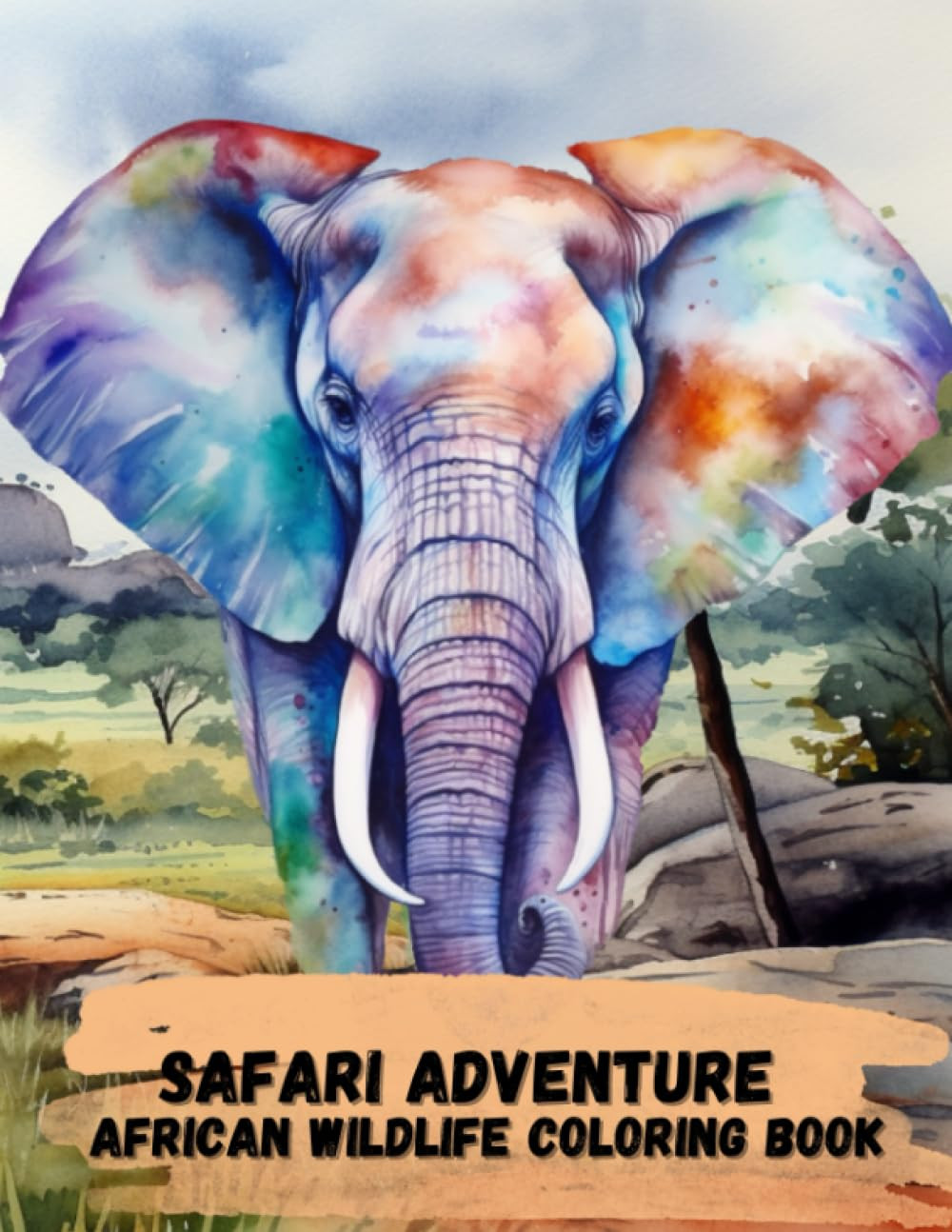 Safari Adventure African Wildlife Coloring Book: Coloring Book for Adults and Ki