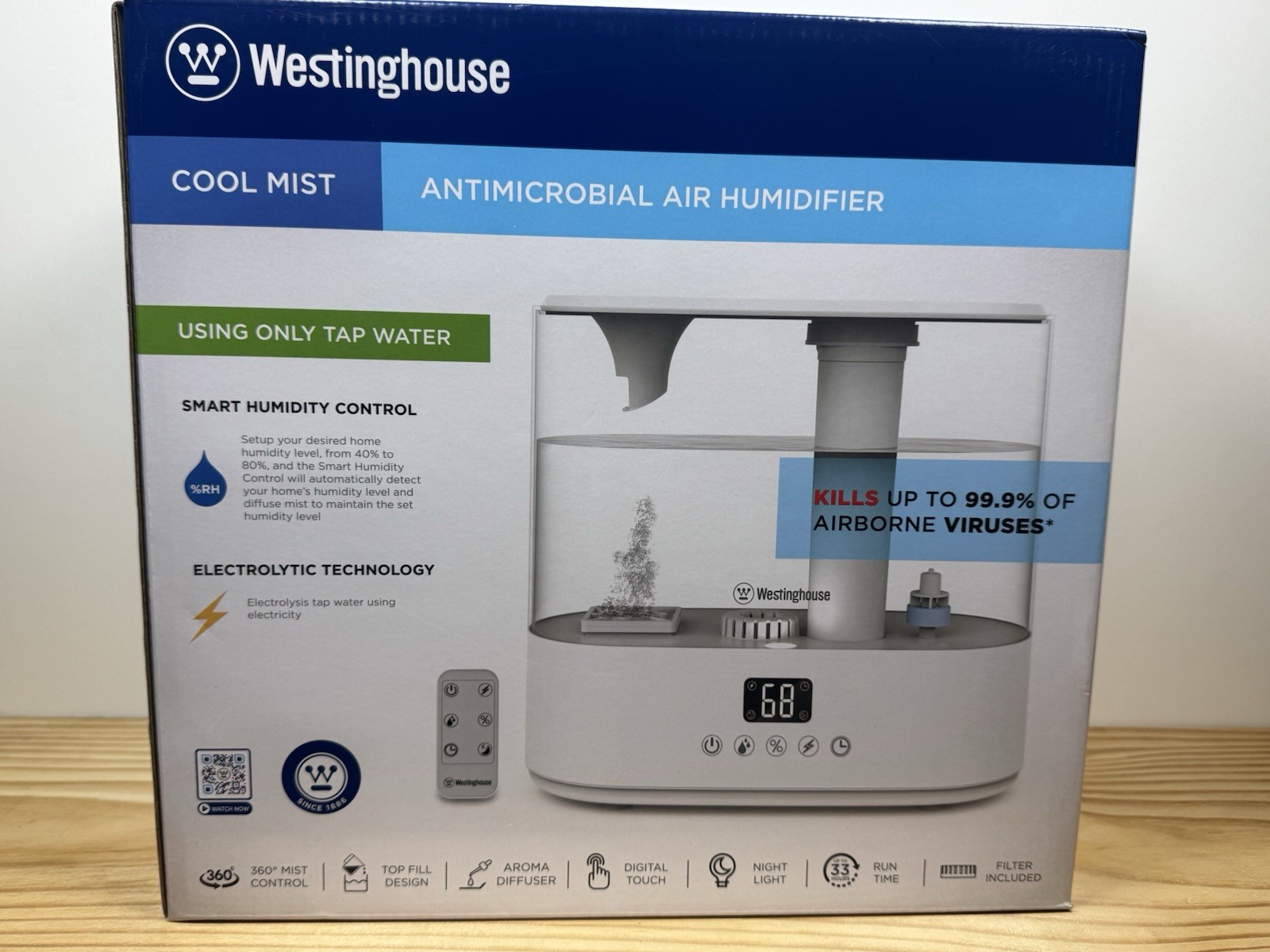 Westinghouse All-in-One Humidifier and Air Purifier with Smart Humidity