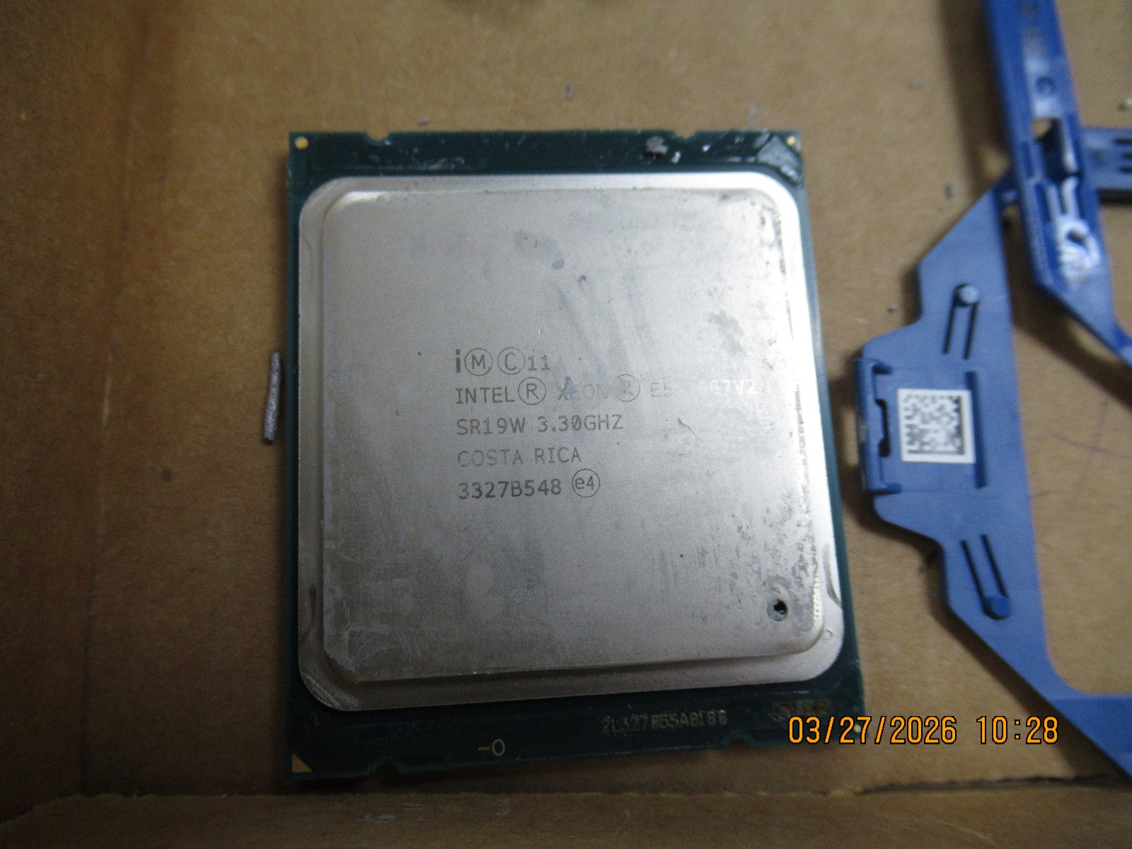 Lot of 2 Intel Xeon E5-2667V2 SR19W 3.30GHz CPU Processor