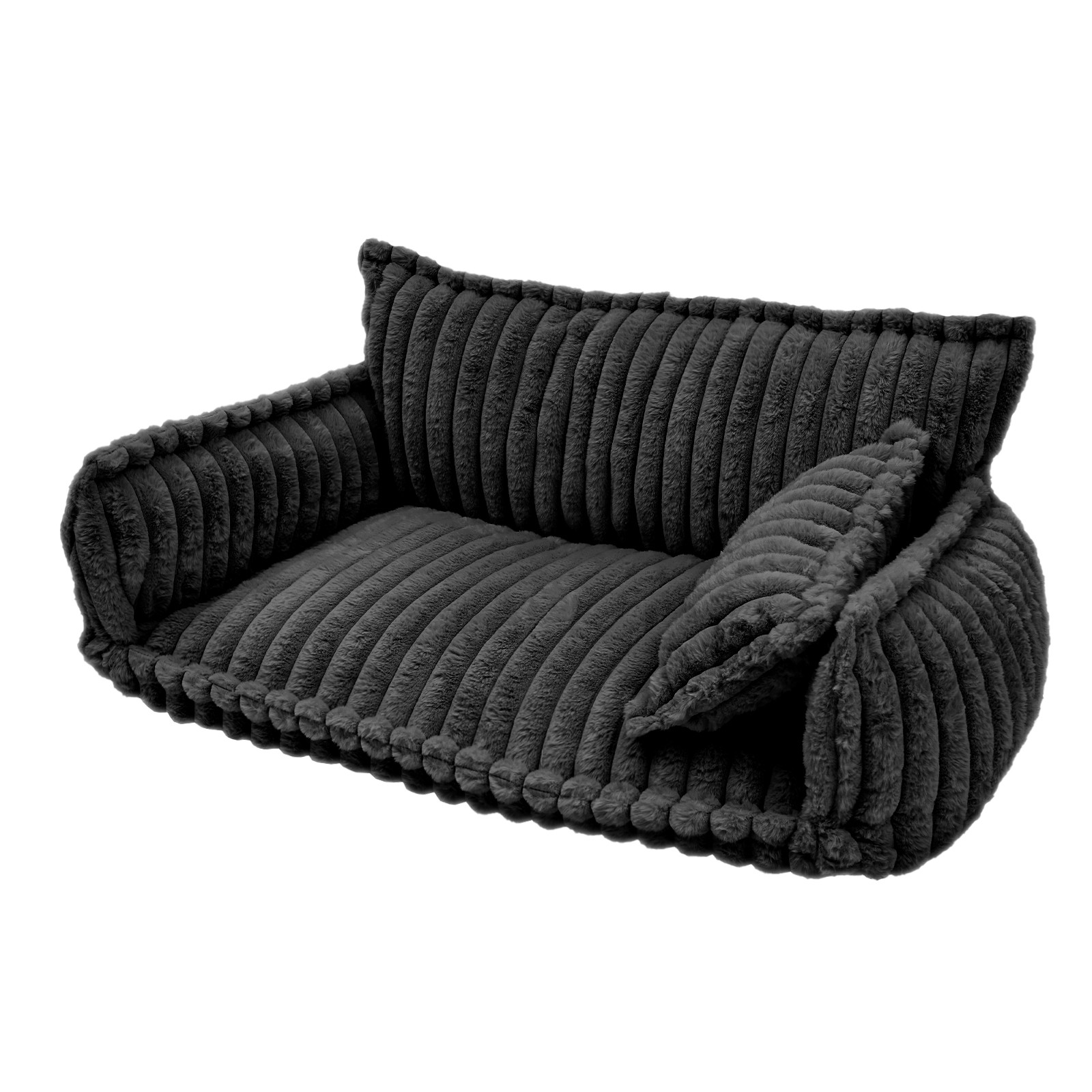 Pet Couch with Removable Washable Cover, Pet Couch Bed for Dog and Cat, Calming