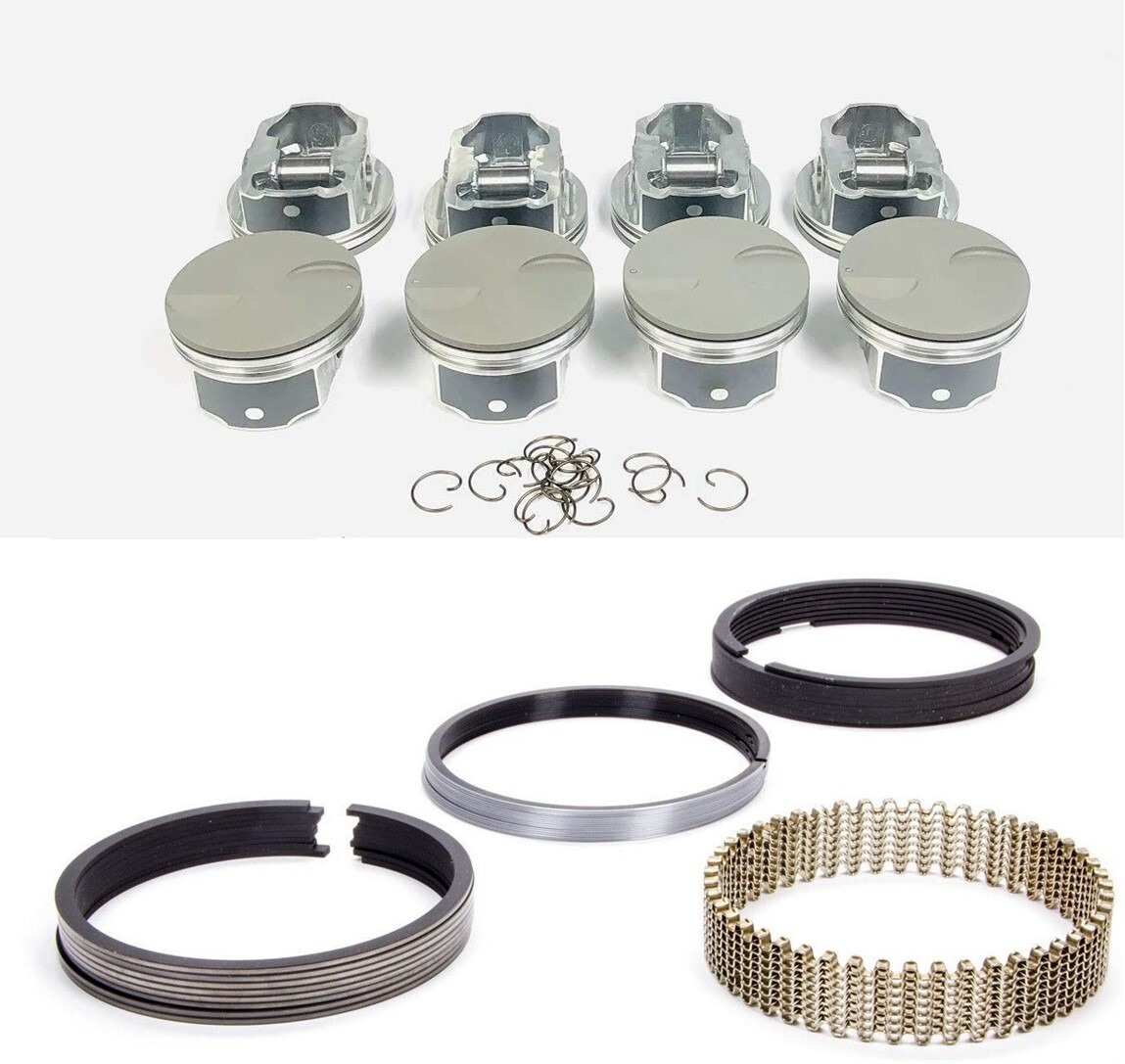 Moresa Flat Top 2VR  .030" Pistons Set & Moly Rings for 2007-2011 Chevy 6.2L L92