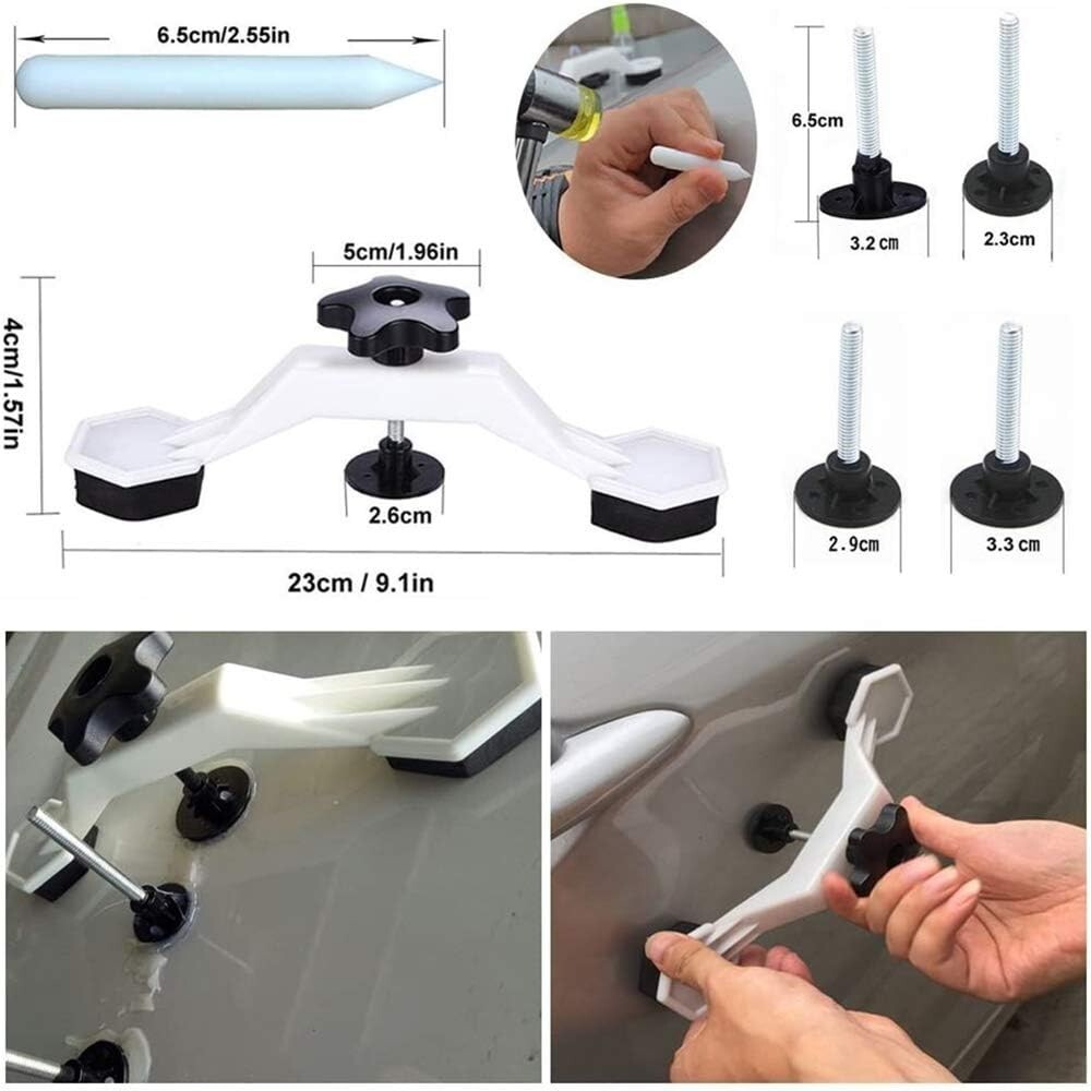 Durable 45-Piece Dent Puller Kit with Glue Gun - Easy Use for Any Skill Level
