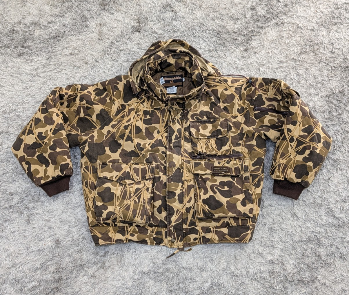 Vintage Gamehide Flyway Camo Hunting Jacket & Hood Men's Size XL