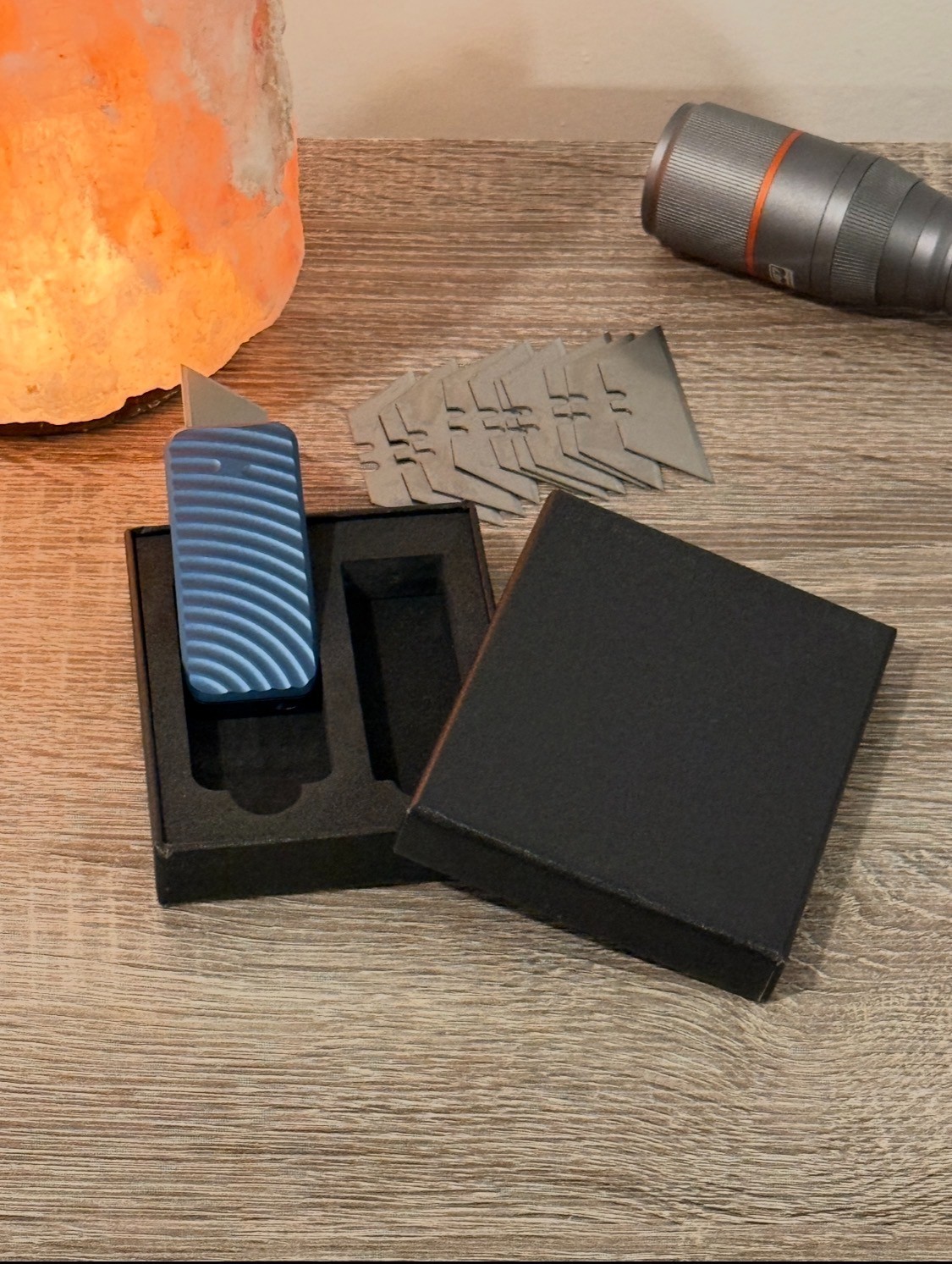 Unique Eraforge Utility Knife Slide Zero Friction Metal CNC BoxCutter +10 blades