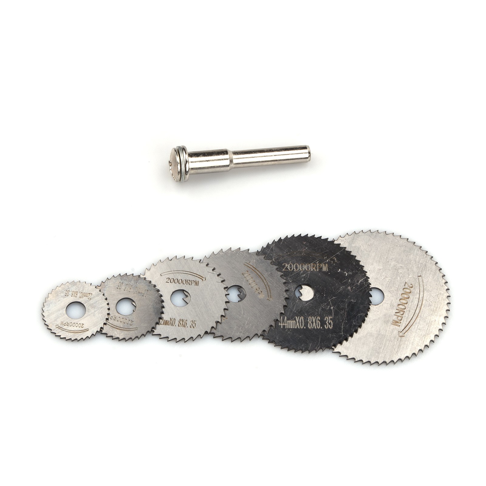 6Pcs Circular Saw Disc Set Dremel Mini Drill Rotary Tool Wood Cutting Blade Set.