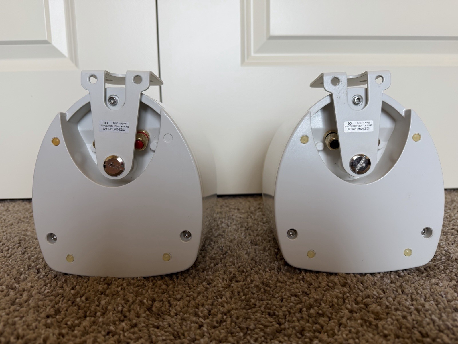 Mirage OS3-SAT Surround Speakers Pair White Wall/Ceiling Mounts Included