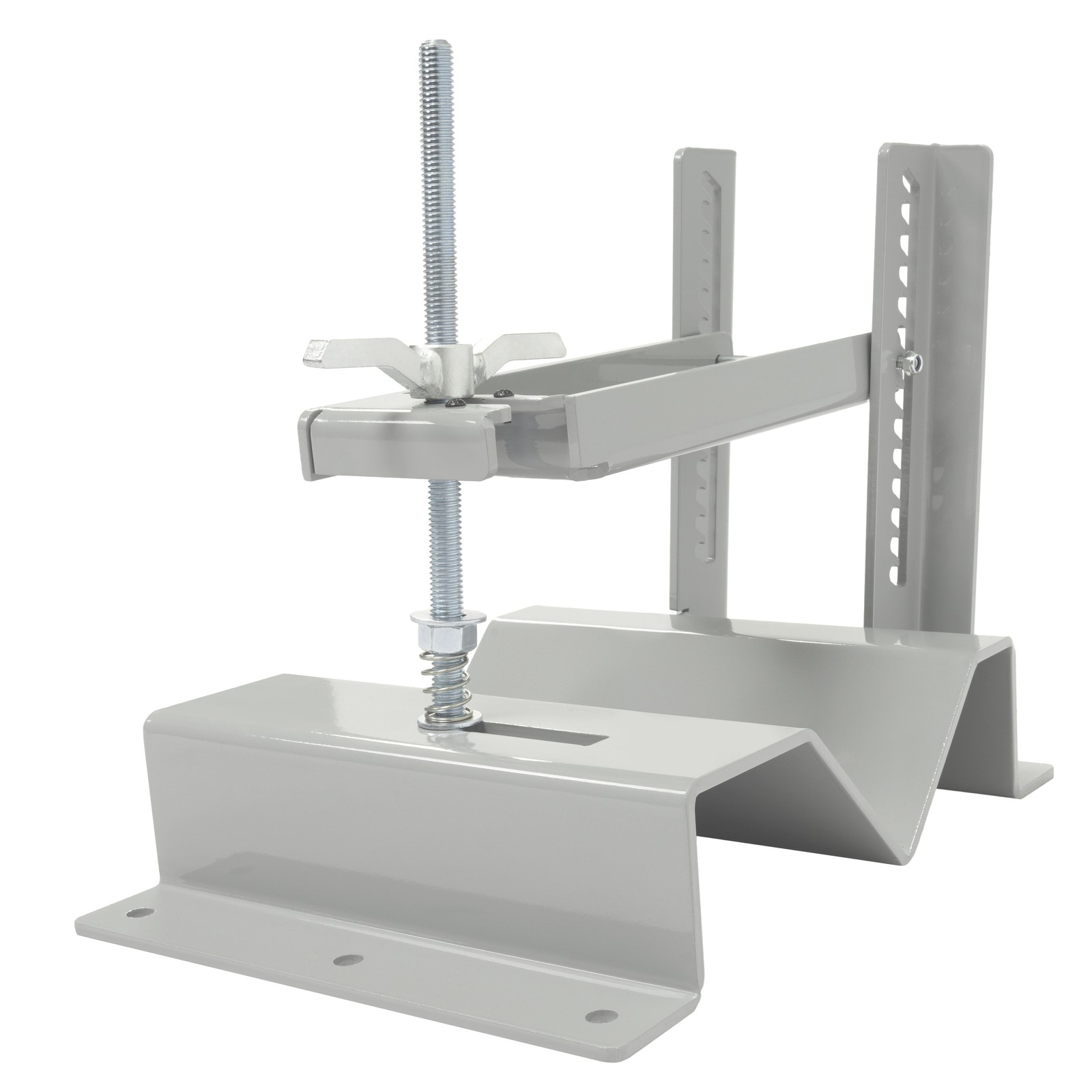 Heavy-duty XL Log Vice Powder Coated Gray Steel Holds 2-1/2" - 8" Logs Securely