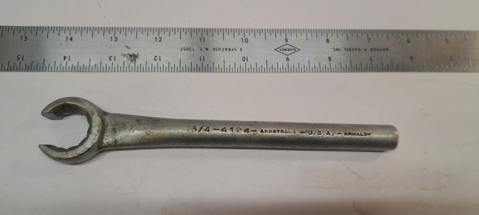 Vintage Armstrong  Armoloy 3/4" Flare  No.4124 Wrench
