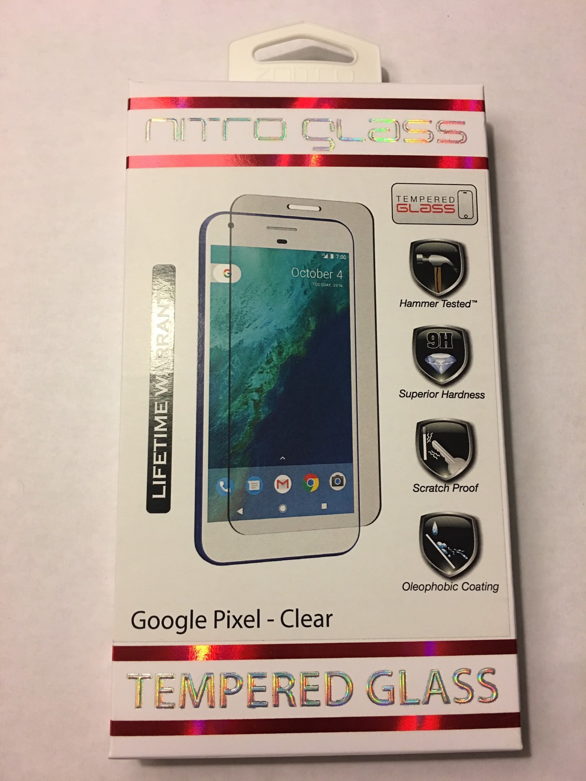 ZNITRO Tempered Glass Screen Protector For Google Pixel, Clear