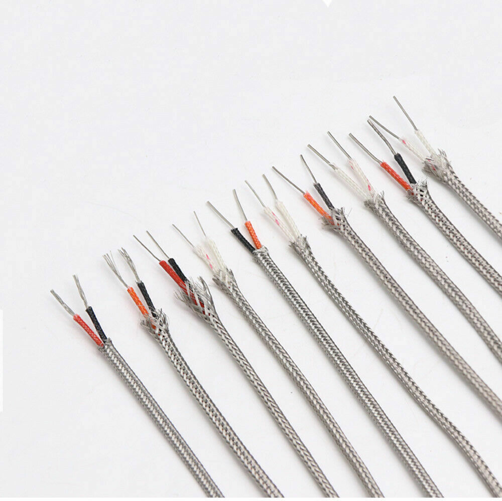 K-Type Stainless Steel Shield Thermocouple Wire Fiberglass Insulation Cable Wire
