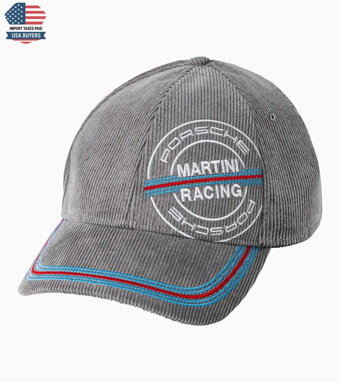 PORSCHE 6-panel cord cap – MARTINI RACING®