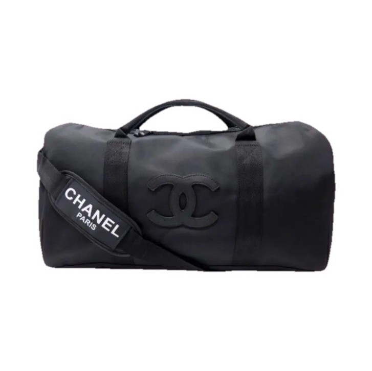 CHANEL GWP/VIP Black Duffle Bag Adjustable Straps Carry On
