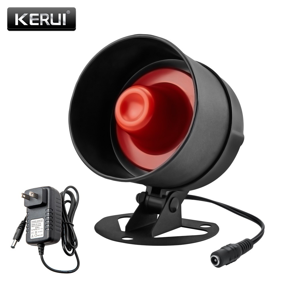 KERUI Wireless Speaker Burglar Security Alarm System Loudly 120dB 12V Siren Host