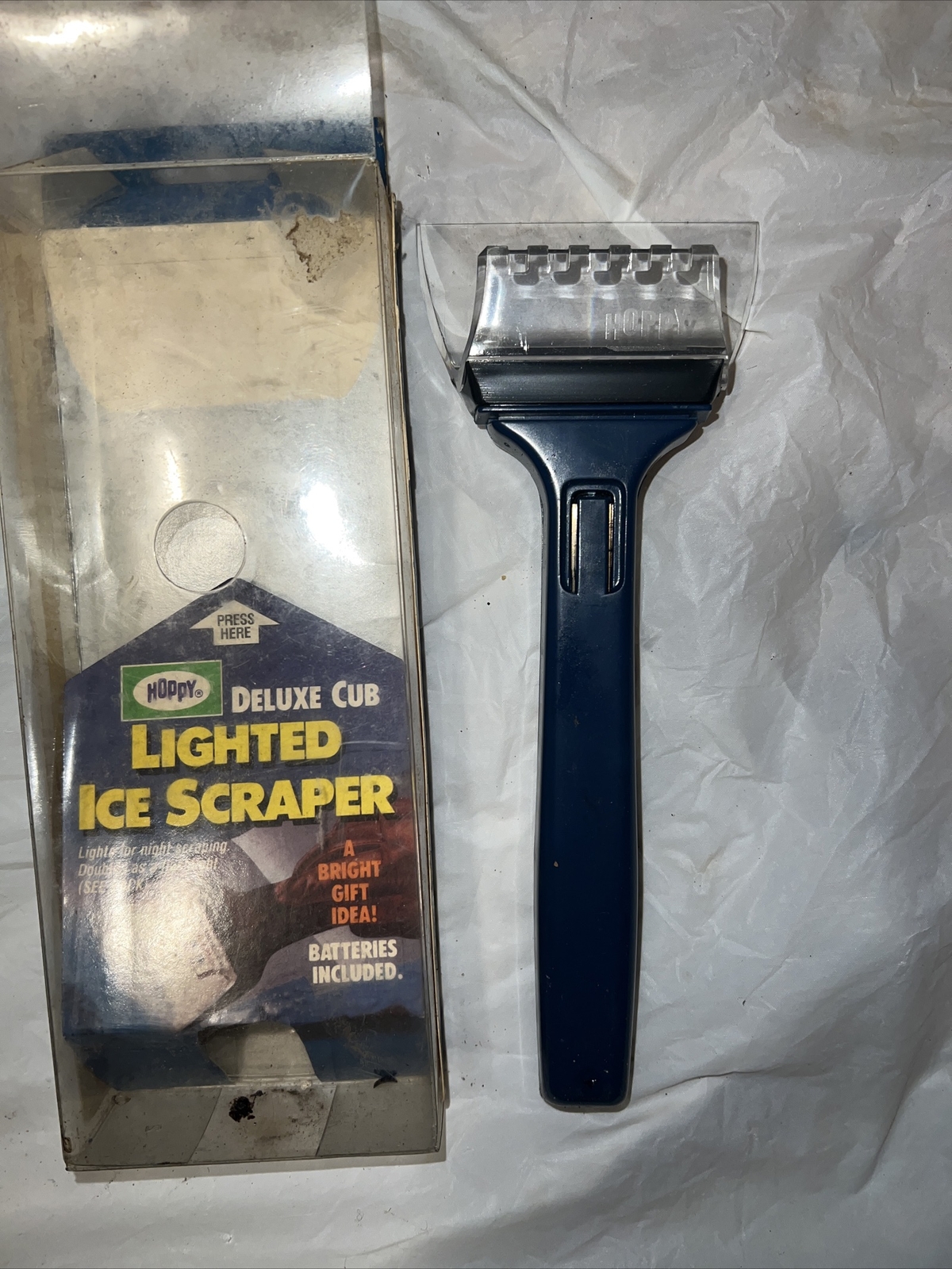 Ice scraper LIGHTED Vintage N.O.S. Made In U.S.A. great bright gift idea! LOL