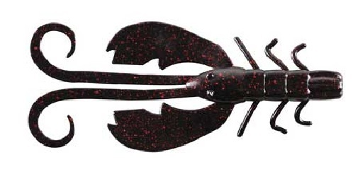 Berkley Powerbait Crazy Legs Chigger Craw 4" - Black Red Fleck