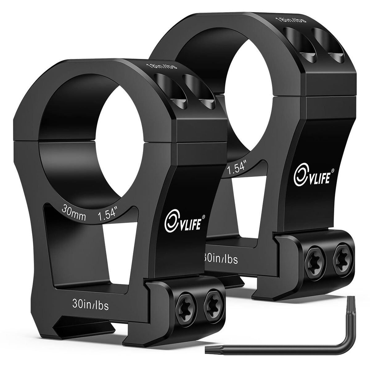 30mm Extra High Profile Scope Ring Precision-Milled Dual Rings Scope Mount 1Pair