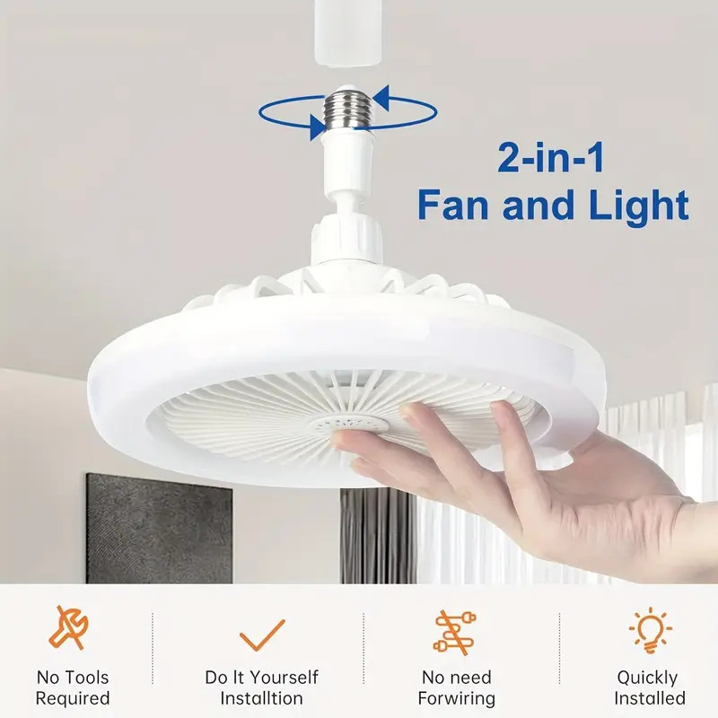 Dimmable Ceiling Fan with Lights and Remote Socket Fan light with Dimmable Led