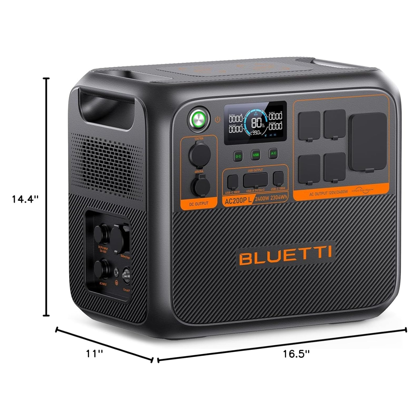 BLUETTI AC200PL Solar Ready Power Station 2304Wh + 200W PV Foldable Solar Panel