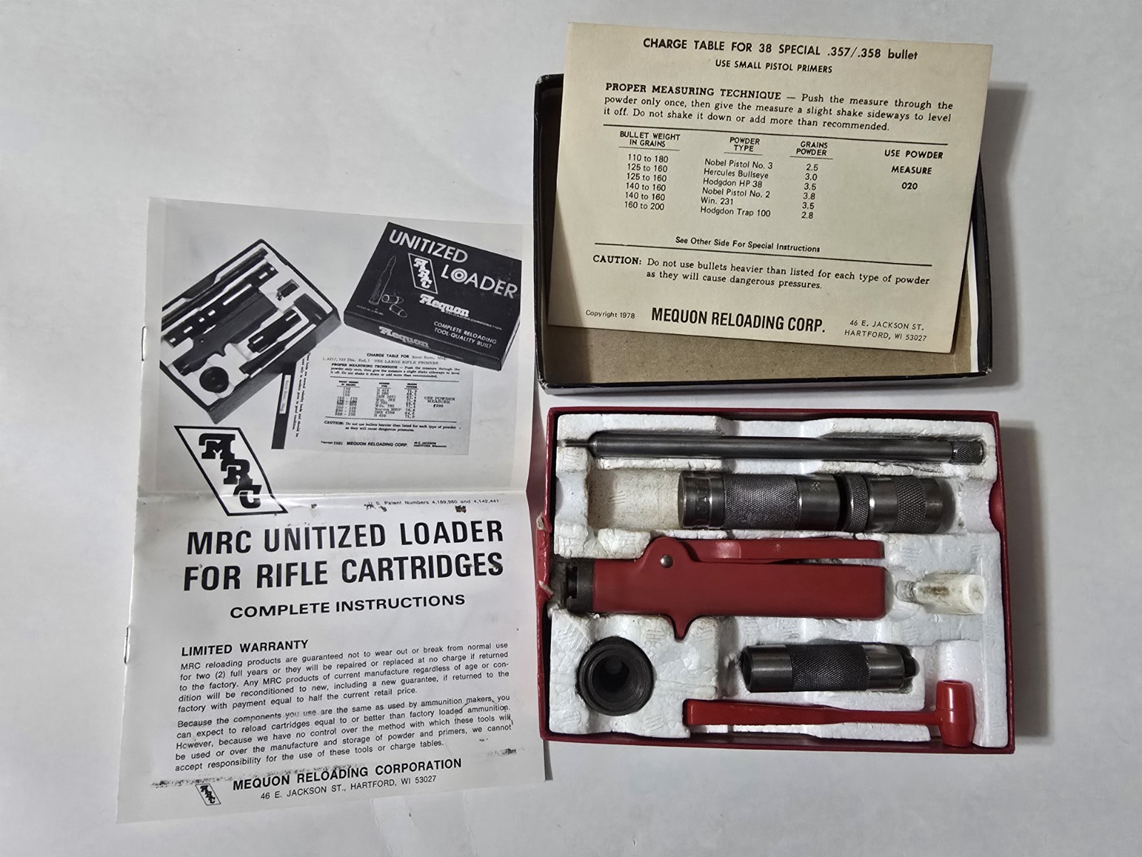Vintage Lee Loader Complete Reloading Kit for .38 Special / .357 - Box & Manual
