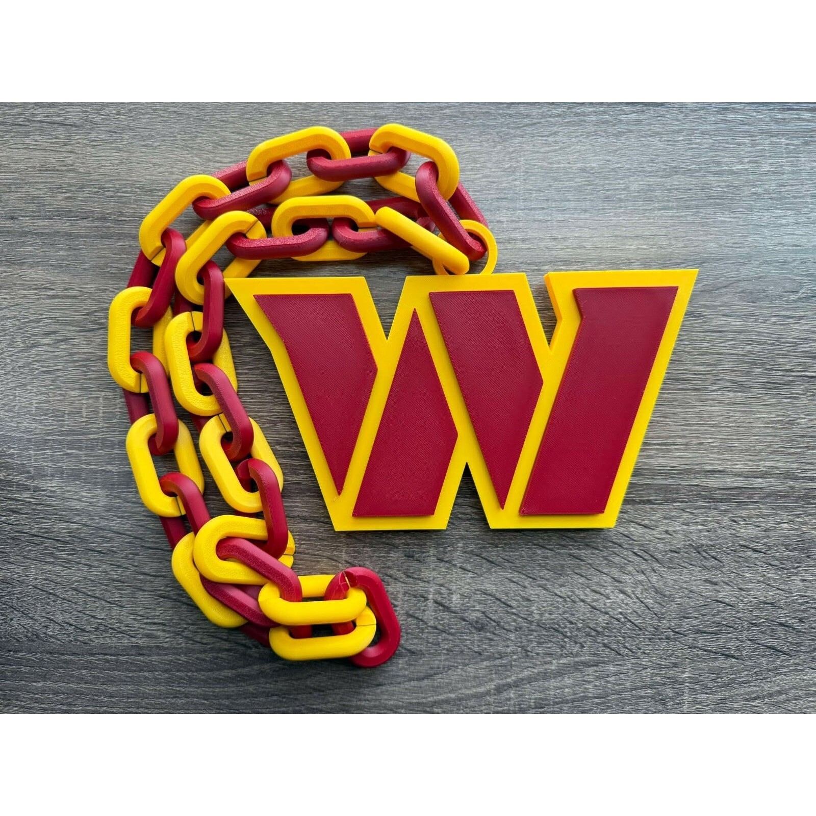 Washington Commanders Oversized Necklace, Hype Chain [Made to Order]