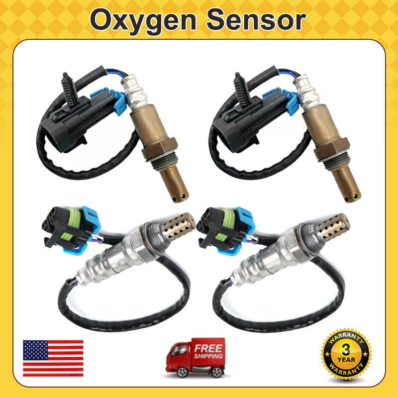 Set Of 4 O2 Sensor Upper+Lower For 2006 2007 Chevrolet Trailblazer V8-5.3L 6.0L
