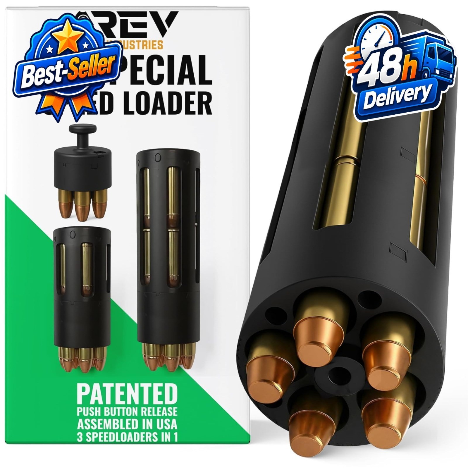 38 Special Speedloader for 5 Shot Revolvers - High Capacity Tool