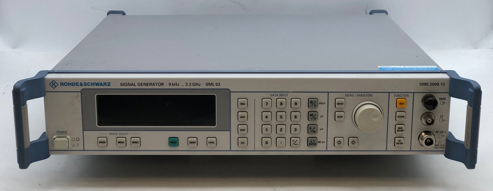 Rohde & Schwarz SML03 Signal Generator 9khz to 3.3ghz POWER ON TESTED ONLY