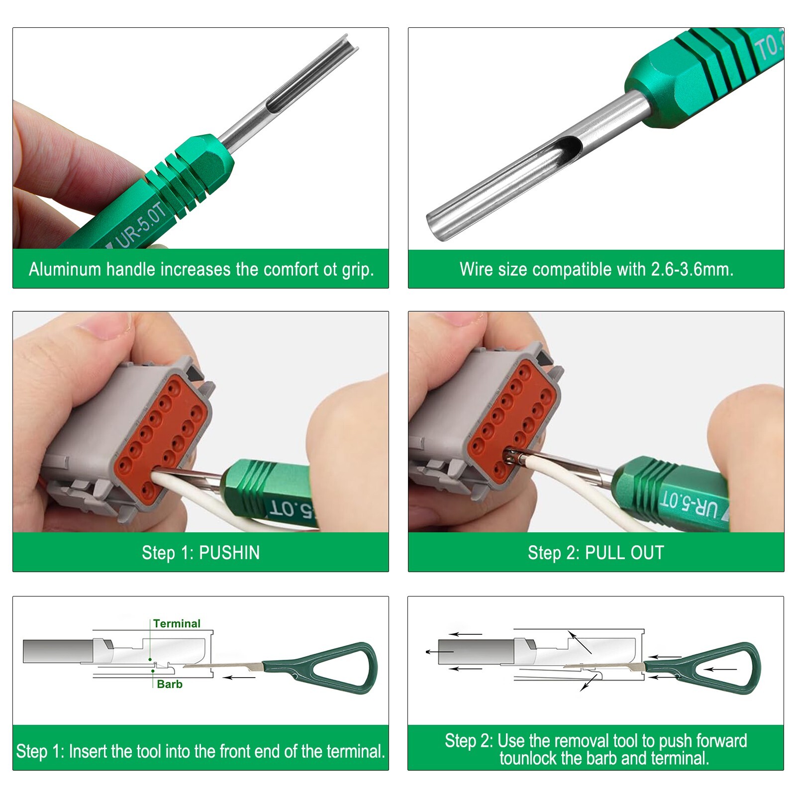 Car Pin Terminal Removal Kit Extractor Tool for Deutsch Connector Wire Release