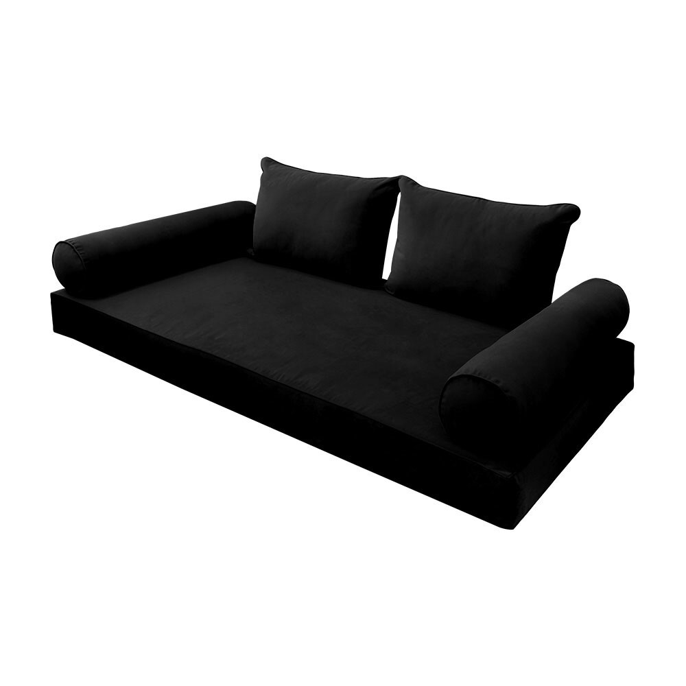 |SLIPCOVER ONLY| S.V4 Velvet Indoor Daybed Mattress Pillow Pipe Trim Full AD374
