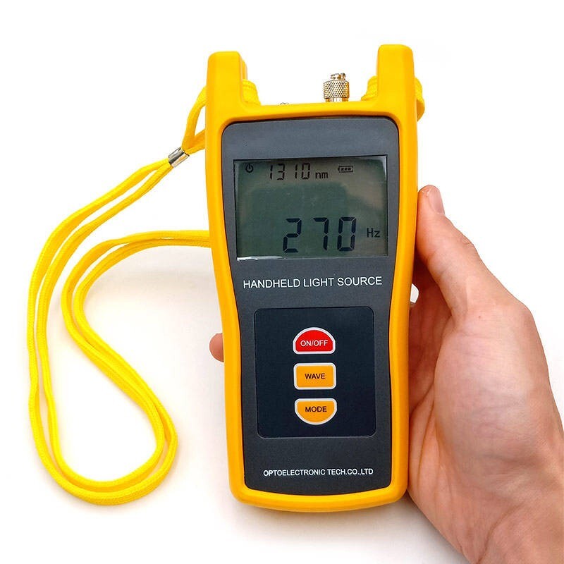 Handled Optical Light Source Optical Laser Source 1310/1550nm FTTH Testing Tools