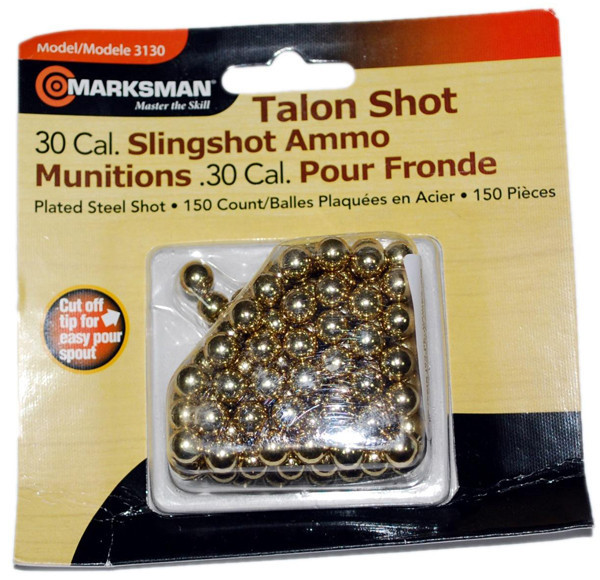 Marksman 150 COUNT .30 Caliber Talon Plated Steel Shot Slingshot Ammo 3130 NEW