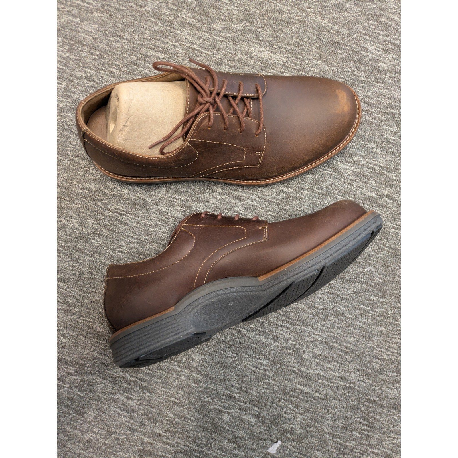 Dansko Josh Pull Up Oxford Shoes Men's 42 Brown Leather Lace Up
