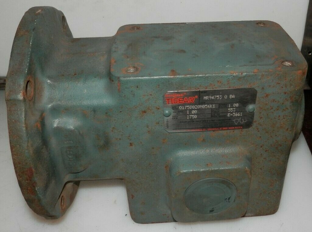 DODGE TIGEAR GEAR REDUCER 1.00 HP 1750 RPM SIZE RATIO Q175B020M056K1 MR94753QBA