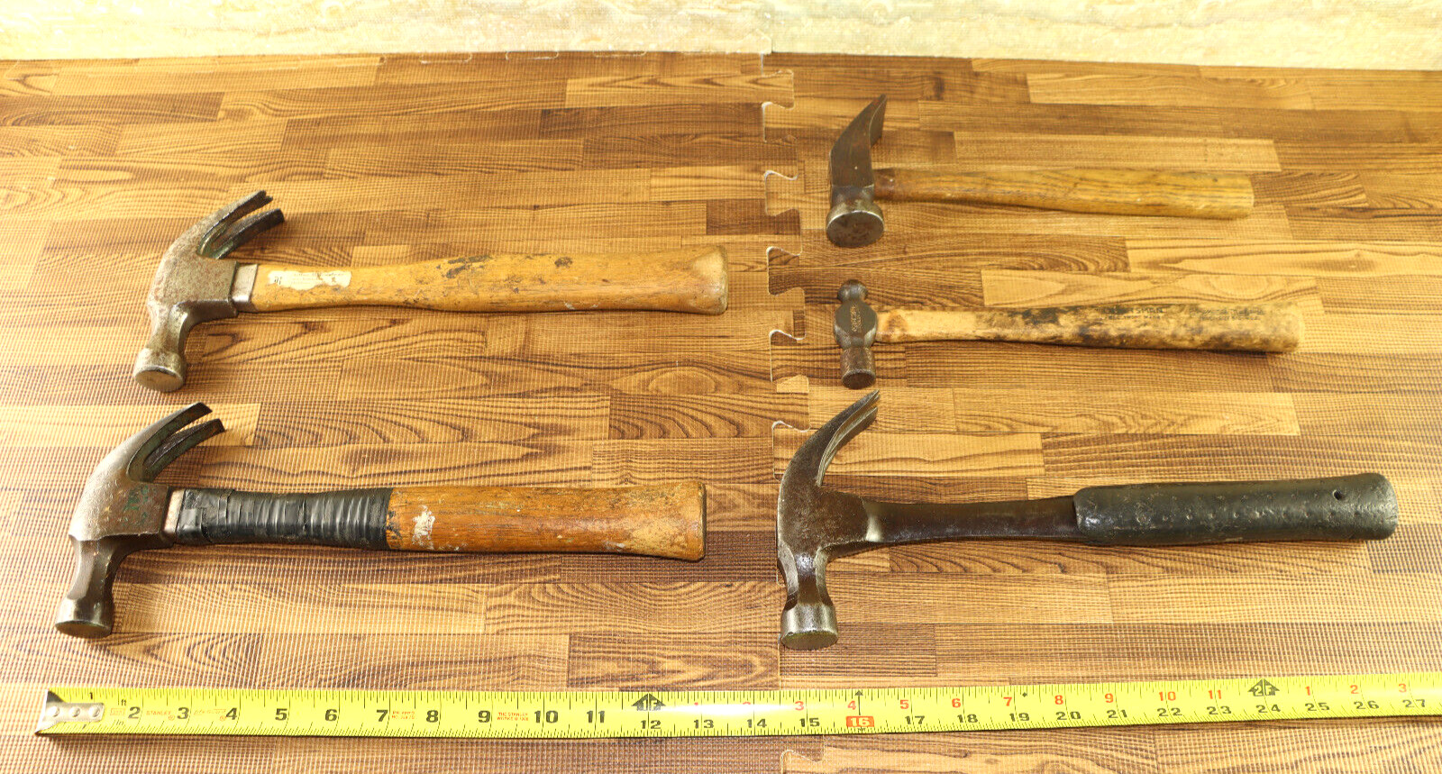 Vintage Sears Craftsman Ball Peen Claw Hammer Lot Of 5