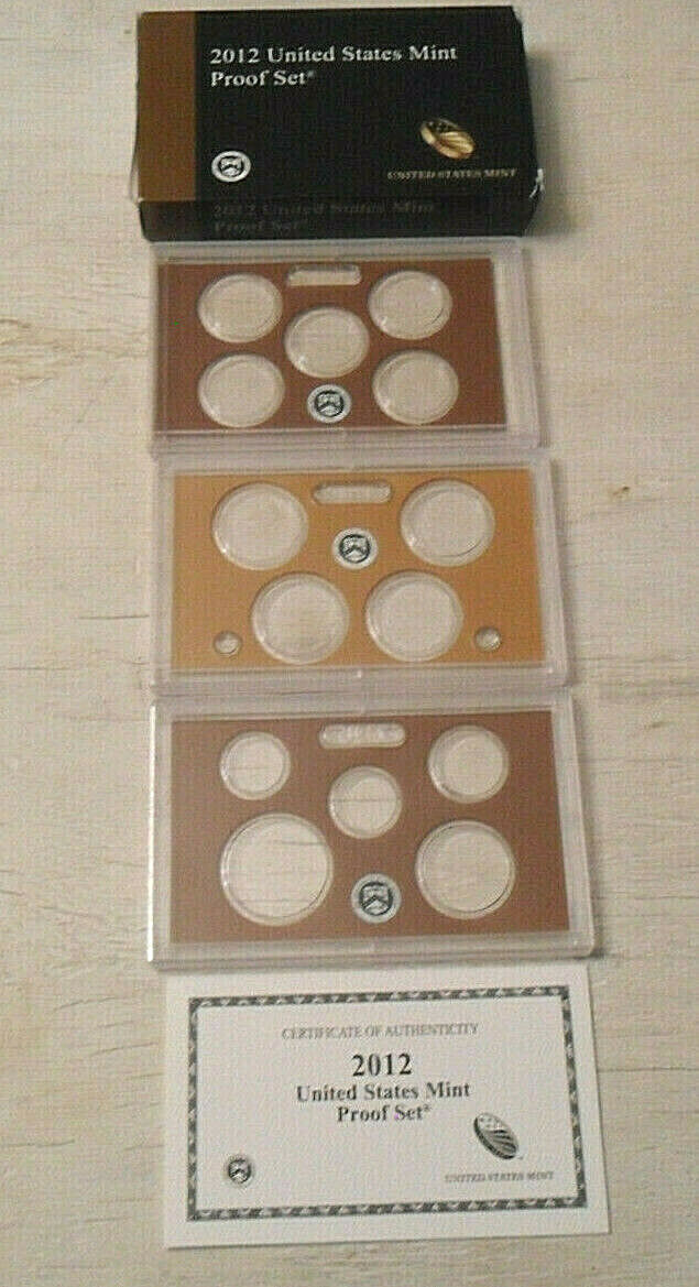 2012  Proof Set Box and Lenses ONLY   *NO COINS*