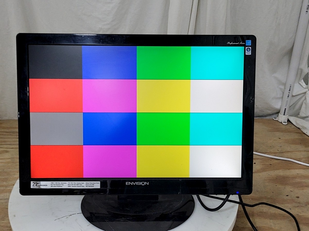 ENVISION G2219w1 TC8CM6NKWJE1E 22" LCD Monitor DVI VGA GRADE B