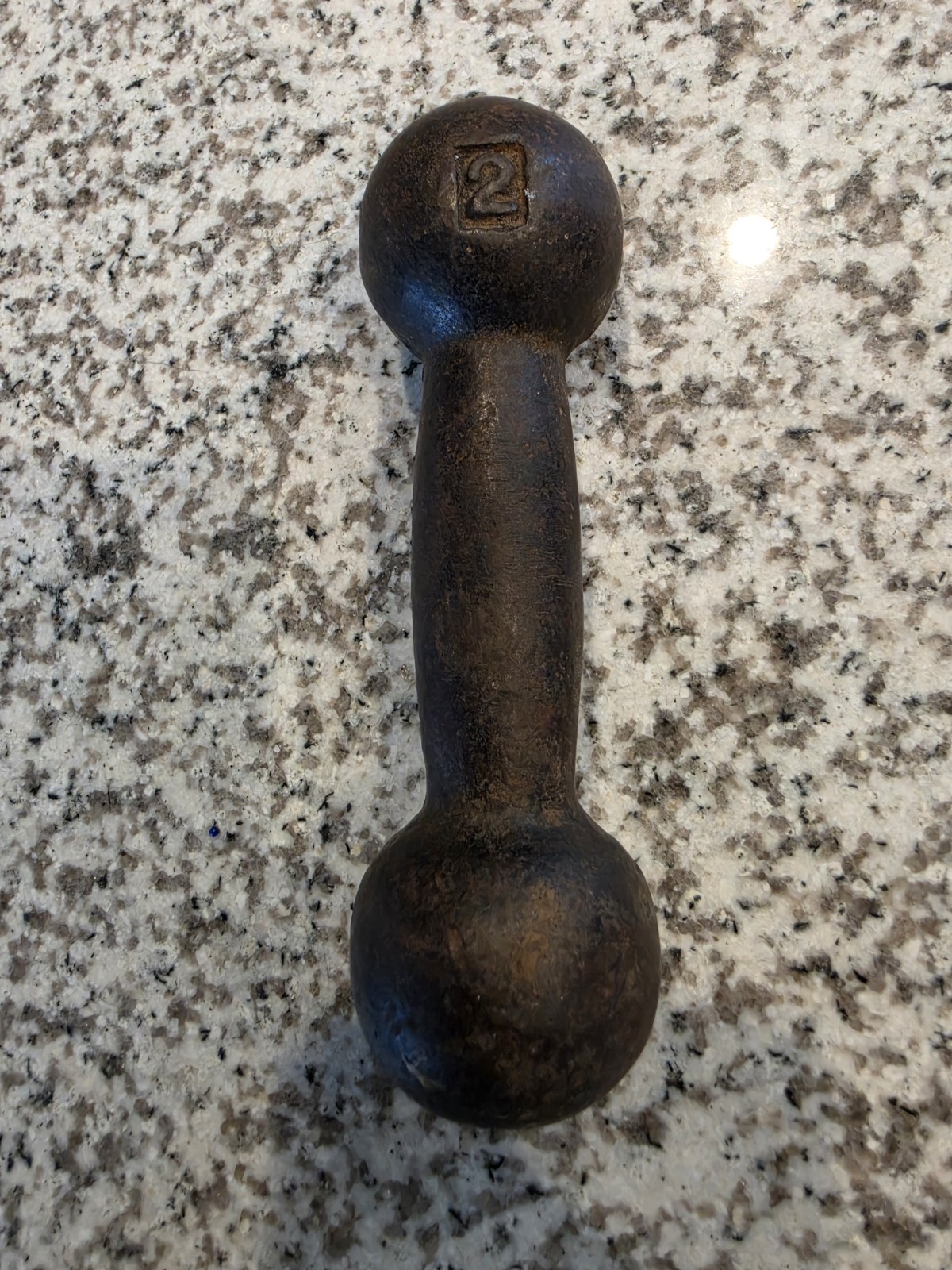 Antique Dumbbell 2# Solid  Metal