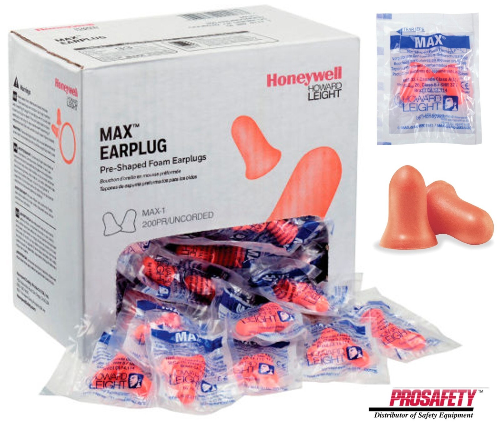 MAXIMUM Disposable Foam Ear Plugs Shooting Sleep Aid Noise Reduction NRR 33dB