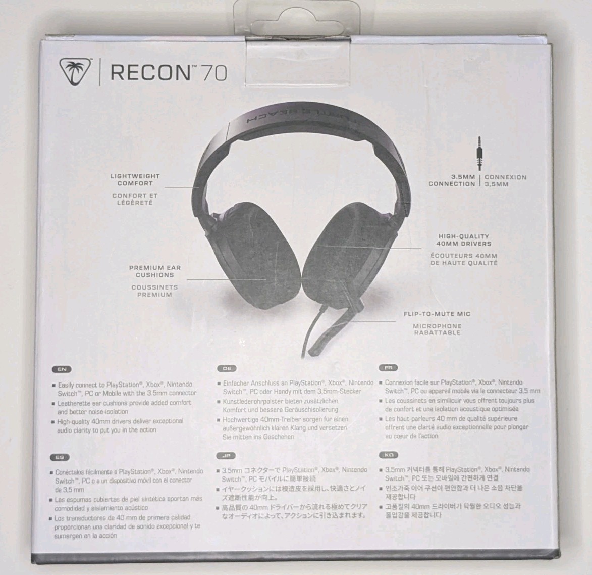 Turtle Beach Recon 70 Multiplatform Gaming Headset Switch/Xbox X/Xbox S/PS5